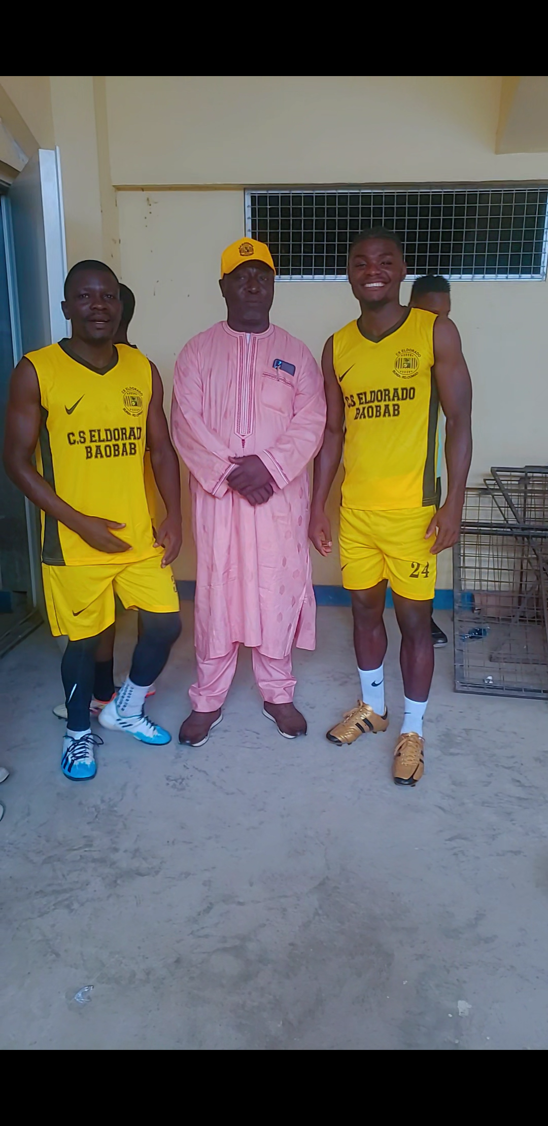 victor with the president